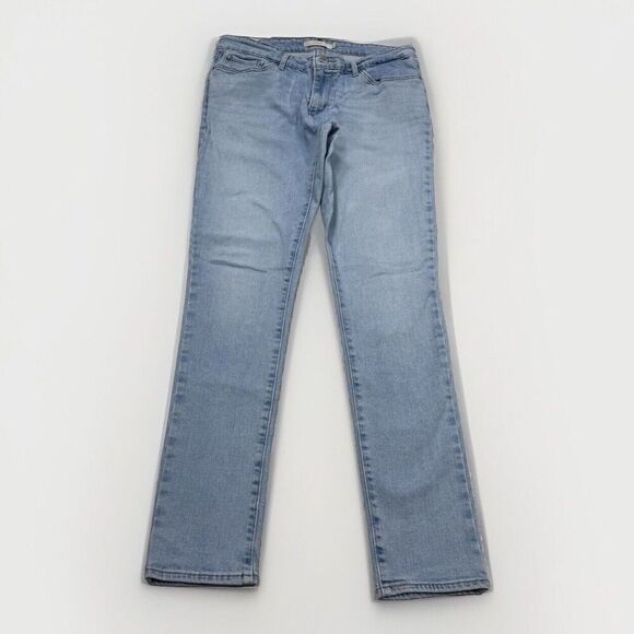 Levis 711 Jeans Womens 31 Skinny Mid Rise Light Blue Stretch Measures 31 x 29.5 - Picture 1 of 10